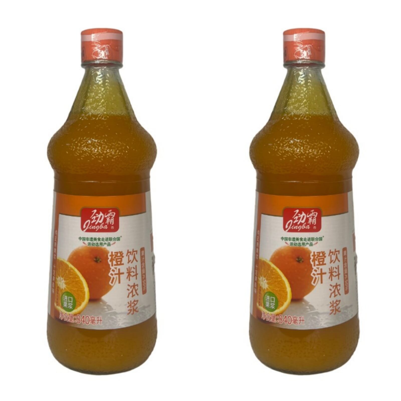 Концентрированный апельсиновый сок Jinba 840 мл, 2 шт - фотография № 1