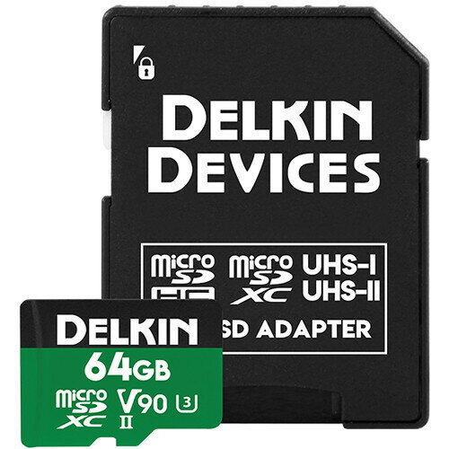 Карта памяти Delkin Devices Power microSDXC 64GB 2000X UHS-II, R/W 300/250 МБ/с