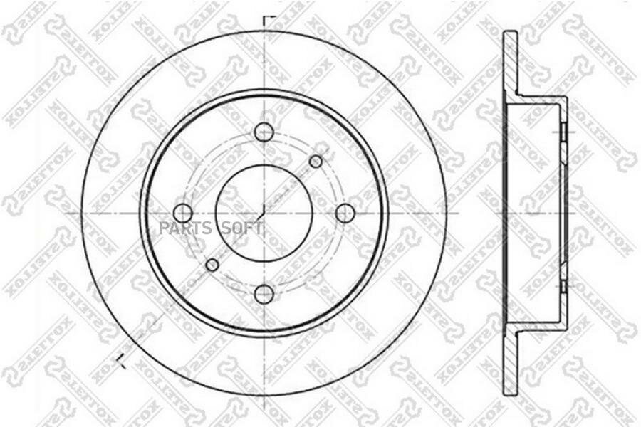 STELLOX 6020-2229-SX Диск тормозной задний