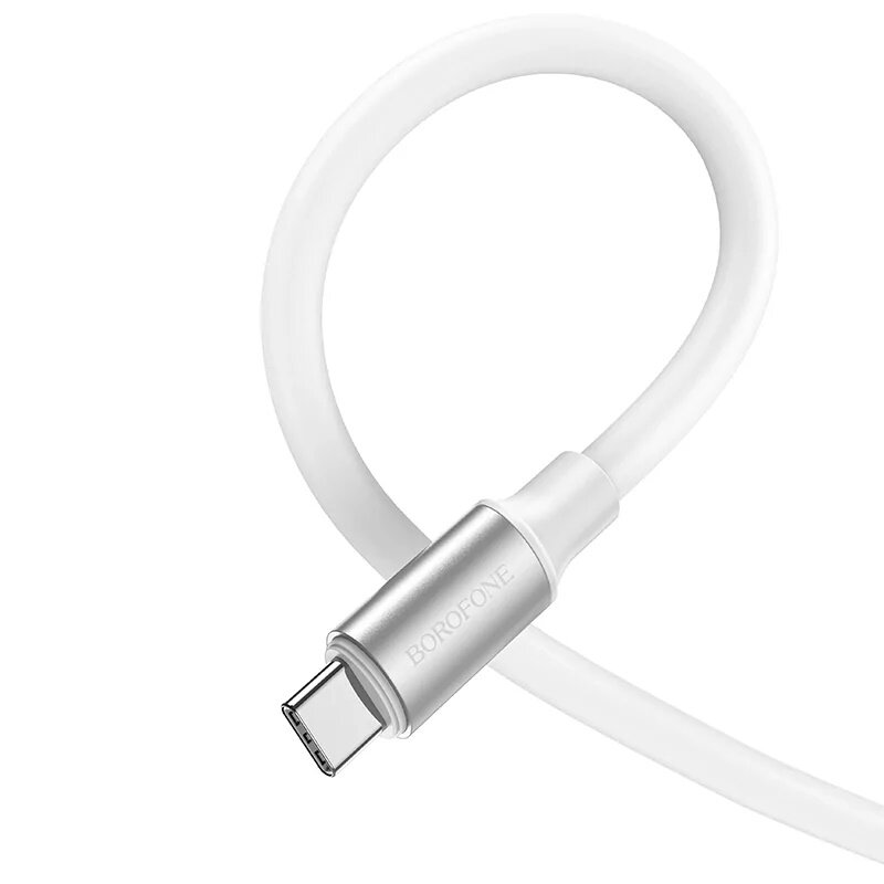 фото Кабель Borofon Type-C BX82 3.0A TPE D-6mm 1м (White)