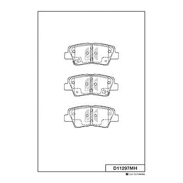 KASHIYAMA D11297MH (583022VA30 / 583023RA70 / 58302A6A30) колодки тормозные задние с антискрипной пластино