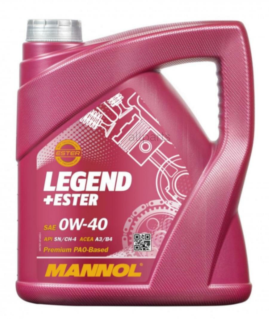MANNOL MN7901-4 7901-4 MANNOL LEGEND ESTER 0W40 4л. Синтетическое моторное масло 0W40 SM/CF 4л.