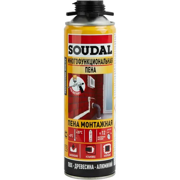 Пена монтажная профессиональная Soudal 30 летняя 500 мл