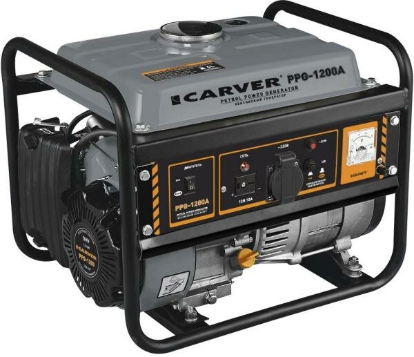 Бензиновый генератор Carver PPG-1200A (1050 Вт)
