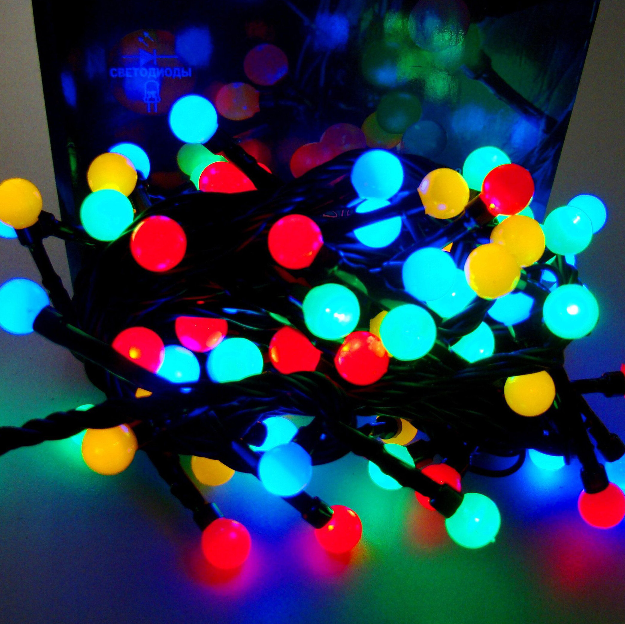Гирлянда шарики SH LIGHTS 48 LED мультиколор 2,4 м