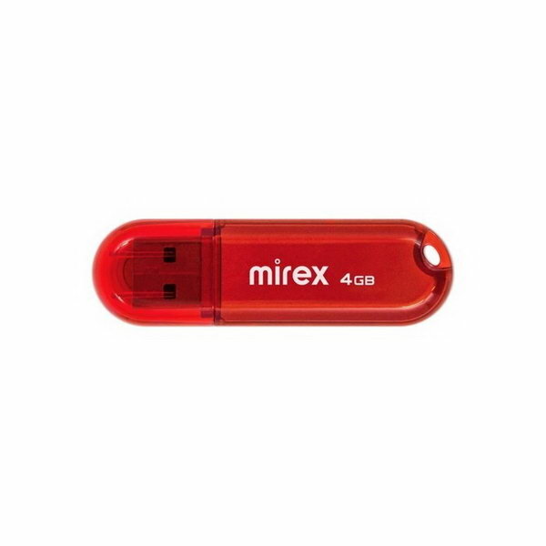 Флешка CANDY RED, 4 Гб, USB2.0, чт до 25 Мб/с, зап до 15 Мб/с, красная