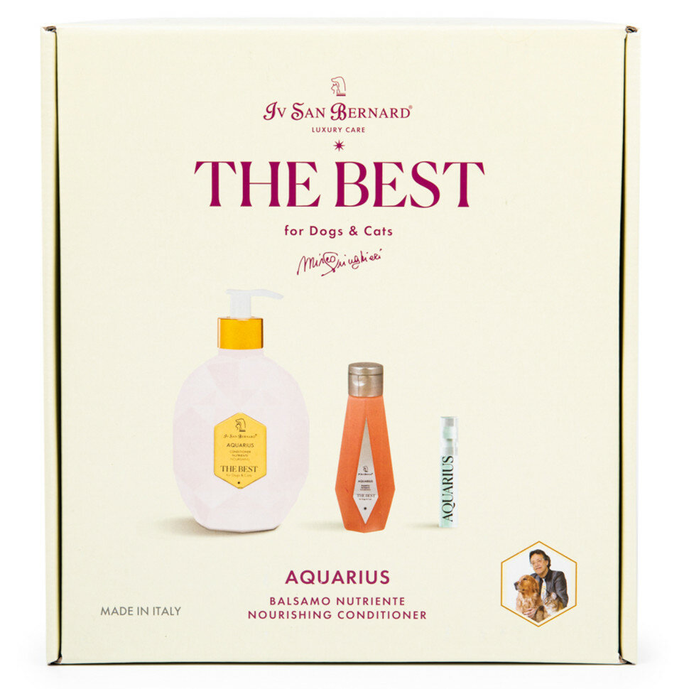 фото Iv San Bernard ISB The Best Line набор Aquarius кондиционер для восстановления и питания 500 мл, шампунь 120 мл + парфюм 2 мл в подарок