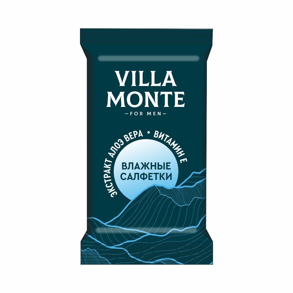 Салфетки влажные мужские Villa Monte, 15шт