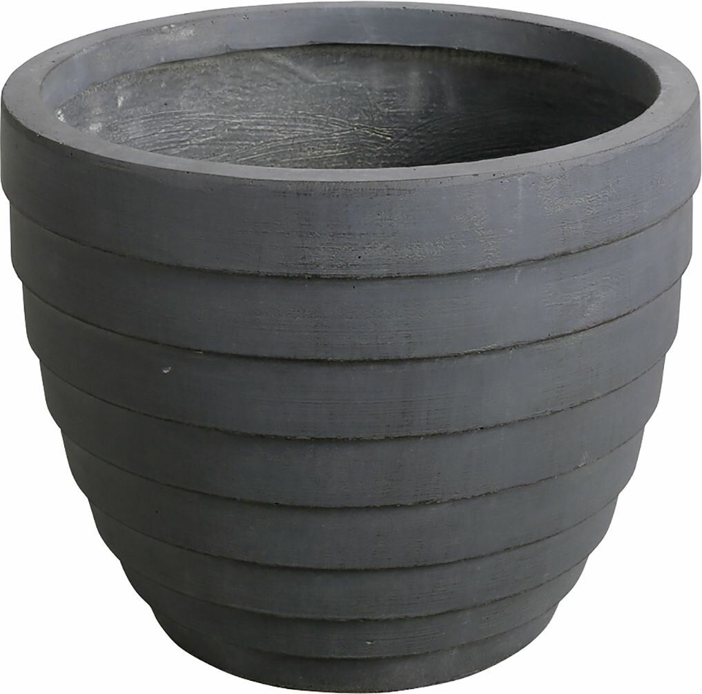 фото Кашпо Куб d36 см керамическое серое