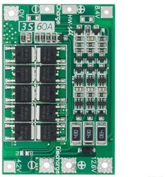 Плата BMS 3s 60a с усиленным балансиром 12в