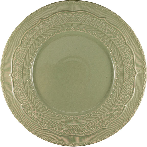 фото Блюдо «Скалистос»; керамика; D=33, H=3см; зелен.