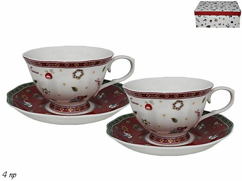 фото Набор 2 штуки Чайная пара Ленарди Новый год, фарфор