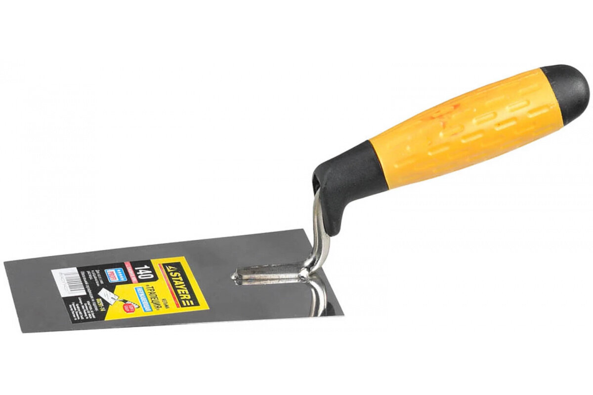 фото Кельма "Трапеция", полотно нержавеющее, 2-х компонентная рукоятка, 140 мм, STAYER