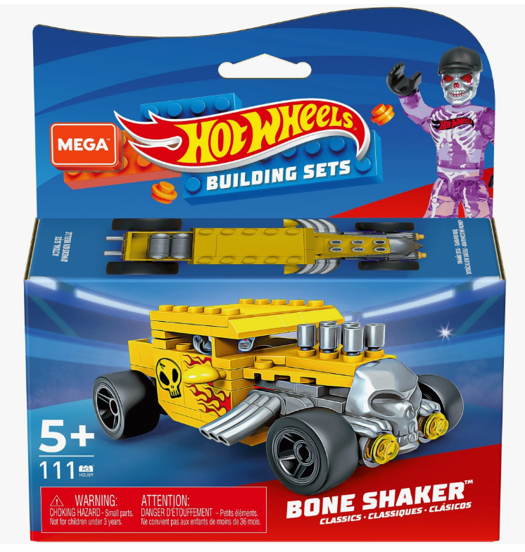 Mega Construx Конструктор Hot Wheels Машинка гоночная желтая 111 дет. HDJ89