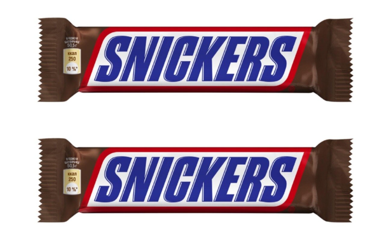 Шоколадный батончик Snickers, 50,5 гр, 2 шт