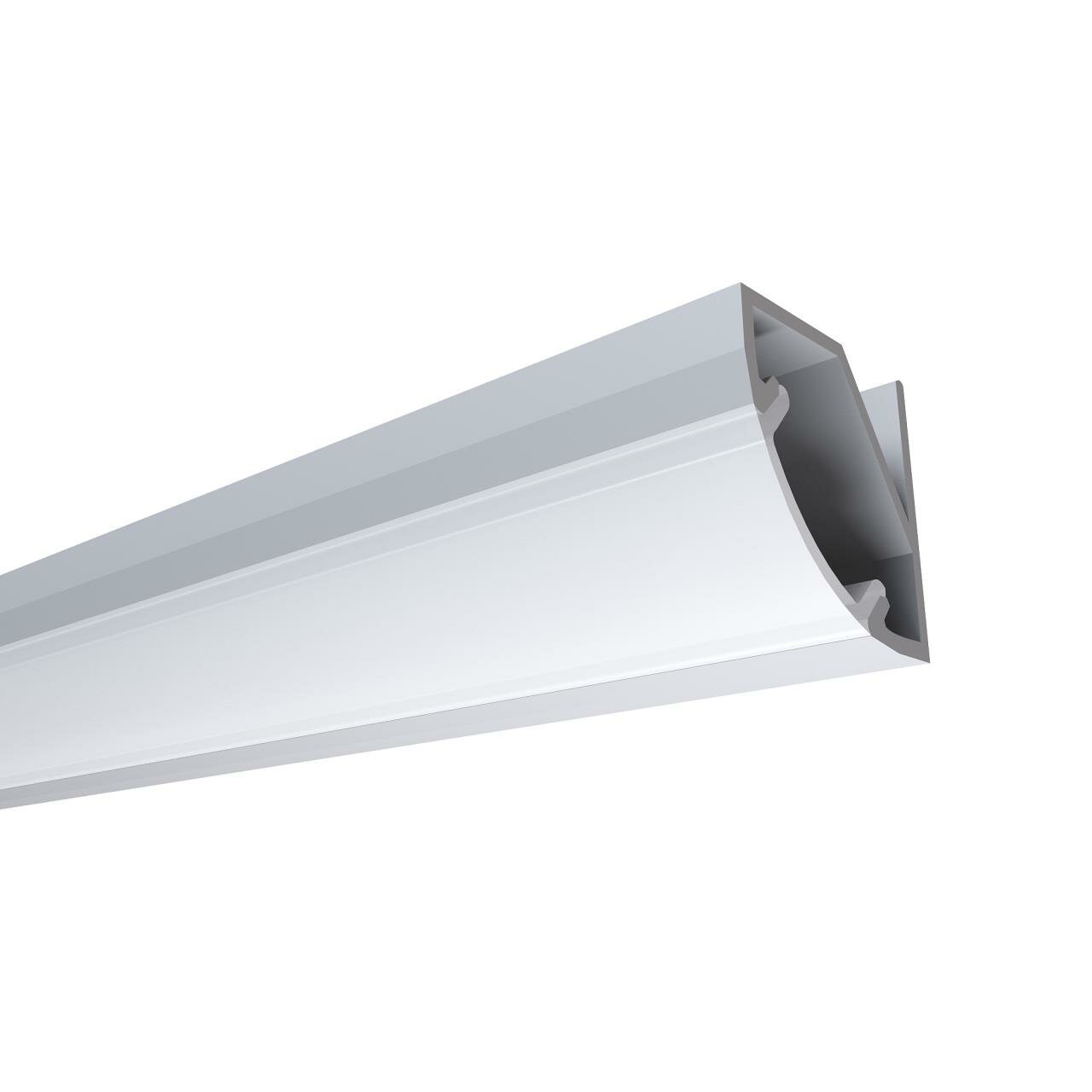 фото 08-31 Профиль алюминиевый для светодиодной ленты, анод., угловой, накладной, серебро, 17х17мм, 1м, ш