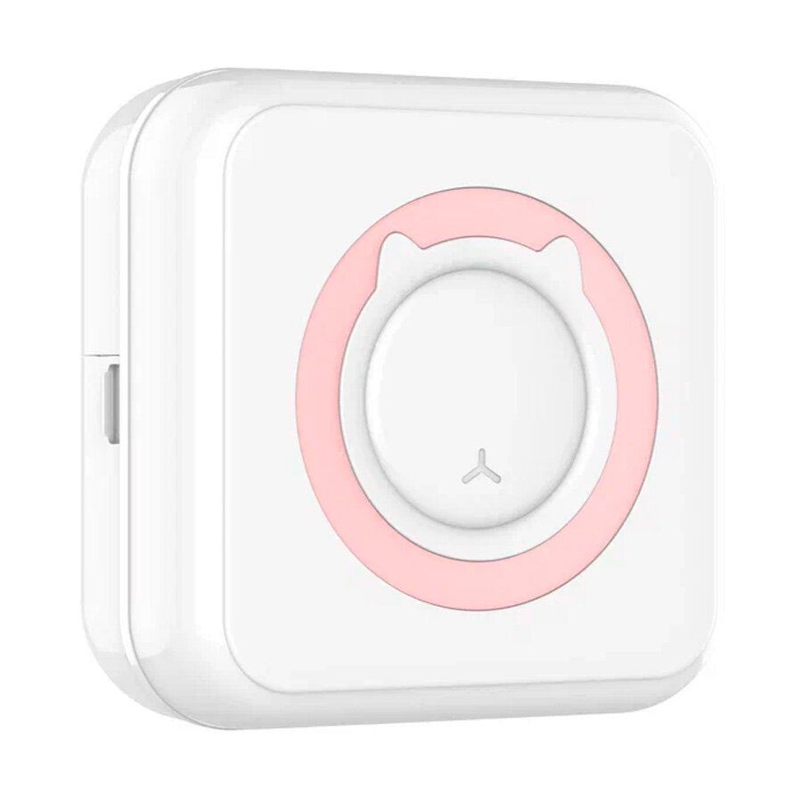 Принтер детский для фото Kid Joy 200DPI Bluetooth 5.1 поддержка приложения (C15) - белый с розовым