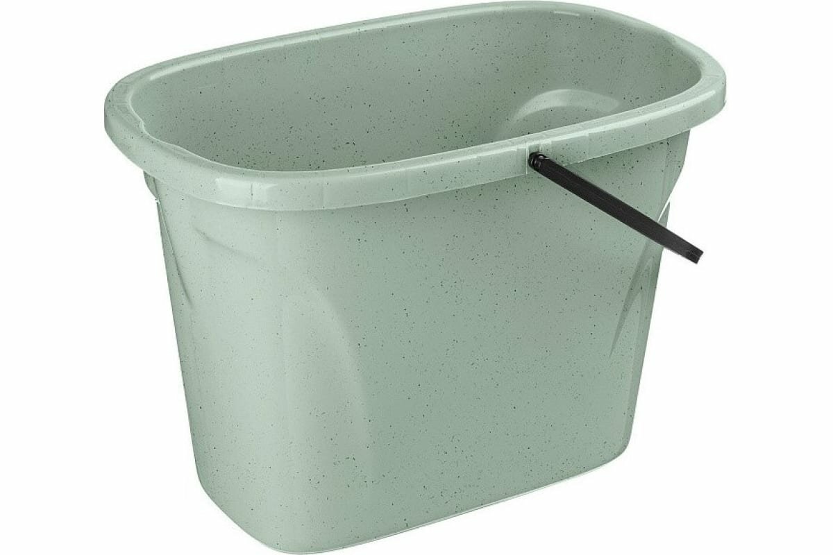 фото Ведро Idiland 'Greenland' прямоугольное 8 л., с отжимом МОП зеленый флэк 221238718/04