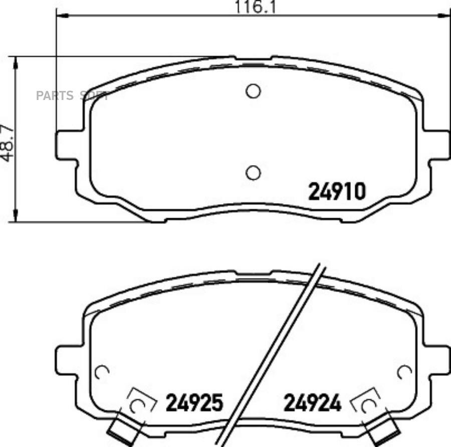 BEHR-HELLA 8DB355014901 Тормозные коодки (Hella Pagid)