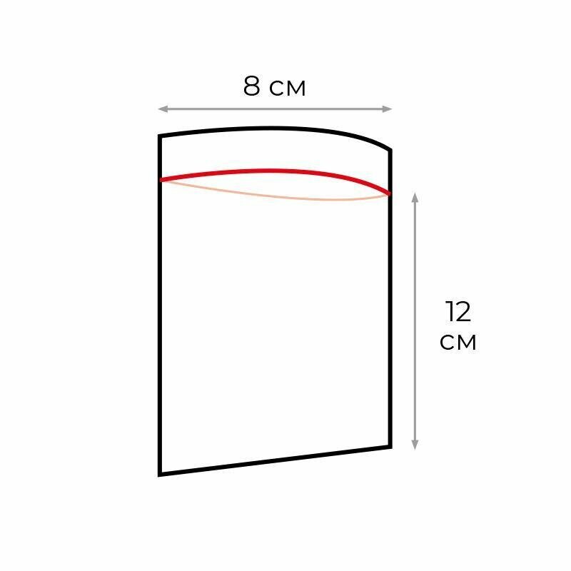 Пакет с замком zip-lock 8х12 см 80 мкм 100 штук в упаковке, 1757595 - фотография № 6