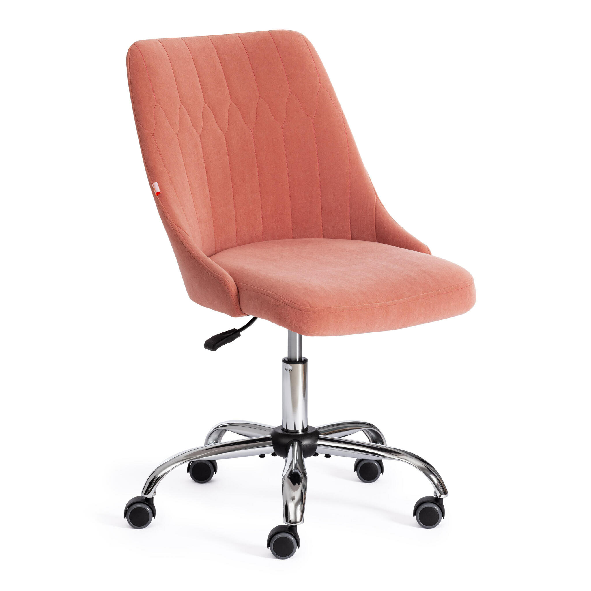Кресло офисное TETCHAIR SWAN флок  розовый 137