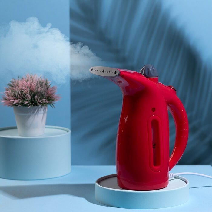 фото Отпариватель Luazon LO-13, ручной, 350 мл, 2 режима работы 400/800 Вт, 220 В, розовый