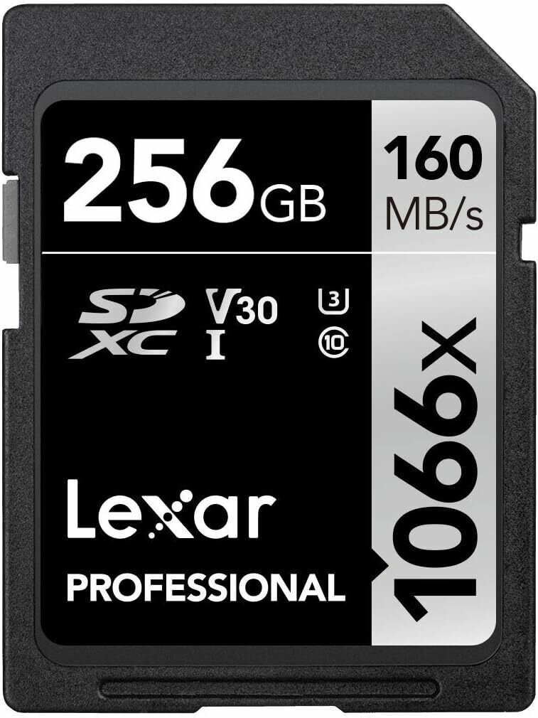 Карта памяти LEXAR 256Gb Professional 1066x SDXC Class 10 UHS-I U3 V30 (160/120 MB/s)