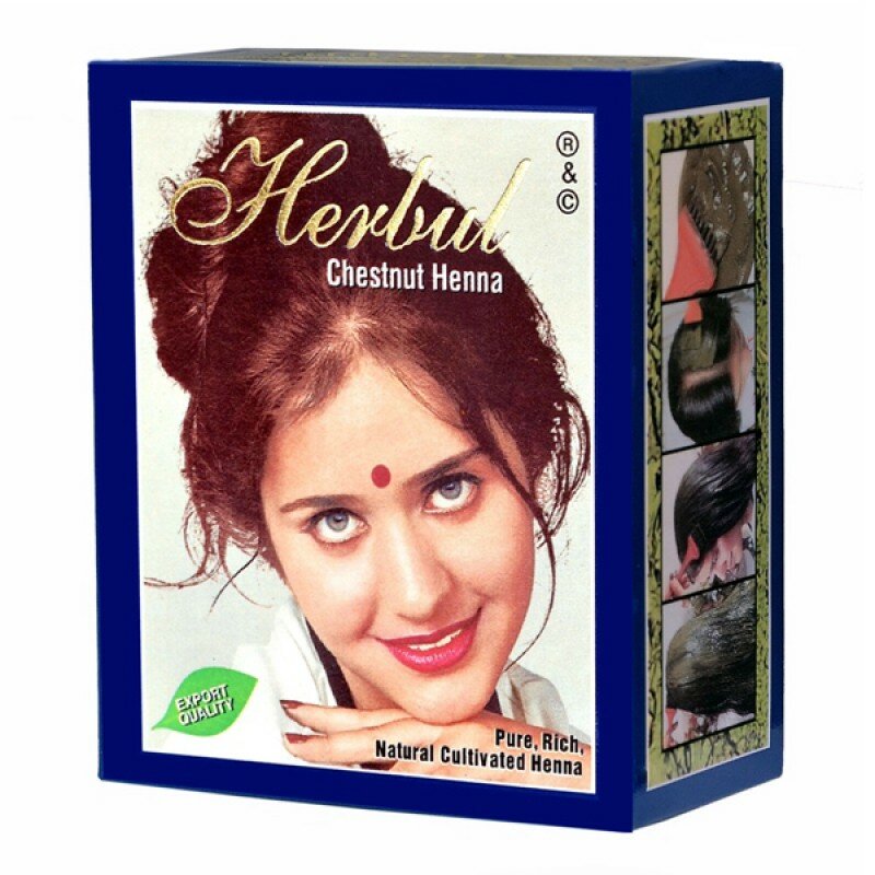 Хна для волос Каштан марки Хербул (Chestnut henna Herbul), 60 грамм