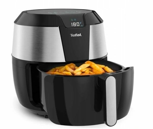 Аэрофритюрница Tefal Easy Fry EY701D15 5,6 л 1700 Вт, черный/серебристый