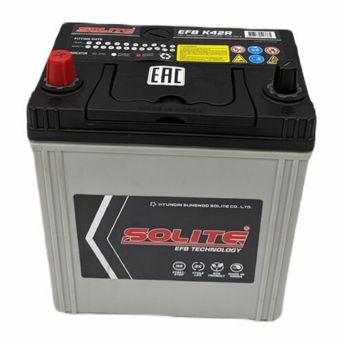 Аккумулятор автомобильный Solite EFB K42R 38Ач L+ EN360A 187x127x219 B00 (тонкая клемма)