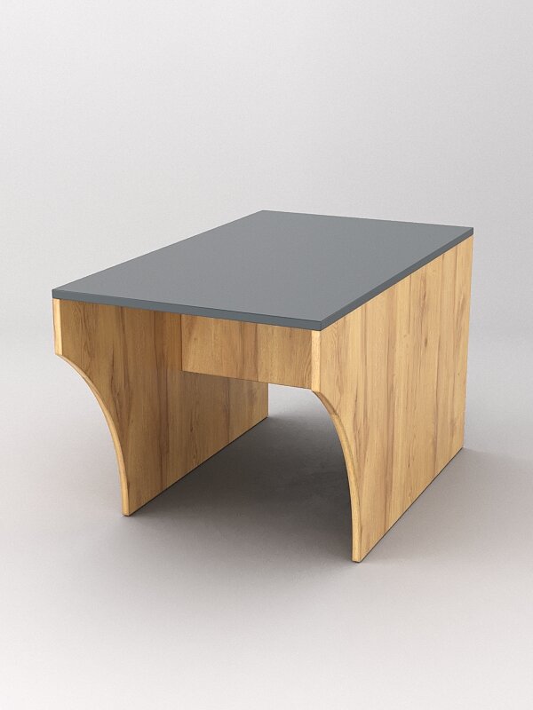 фото Скамейка для раздевалок "тренер" №1, Дуб Золотистый и Темно-Серый 50 x 85 x 50 см