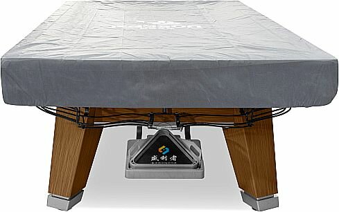 фото Покрывало для бильярдного стола Rasson 9 футов (влагостойкое, серое, резинки на лузах)