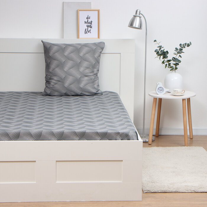 фото Комплект Экономь и Я "Иллюзия" цв.серый: Простыня 145*214 см, 70*70 см, бязь, 100% хлопок, 10340067