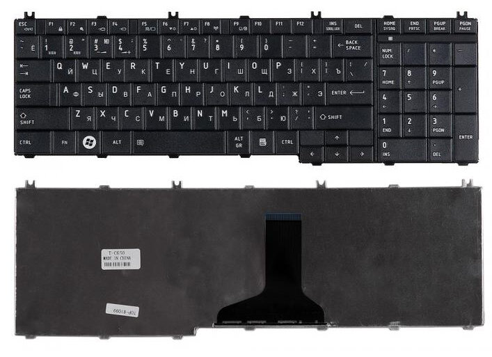 Клавиатура для ноутбука Toshiba Satellite L655D черная