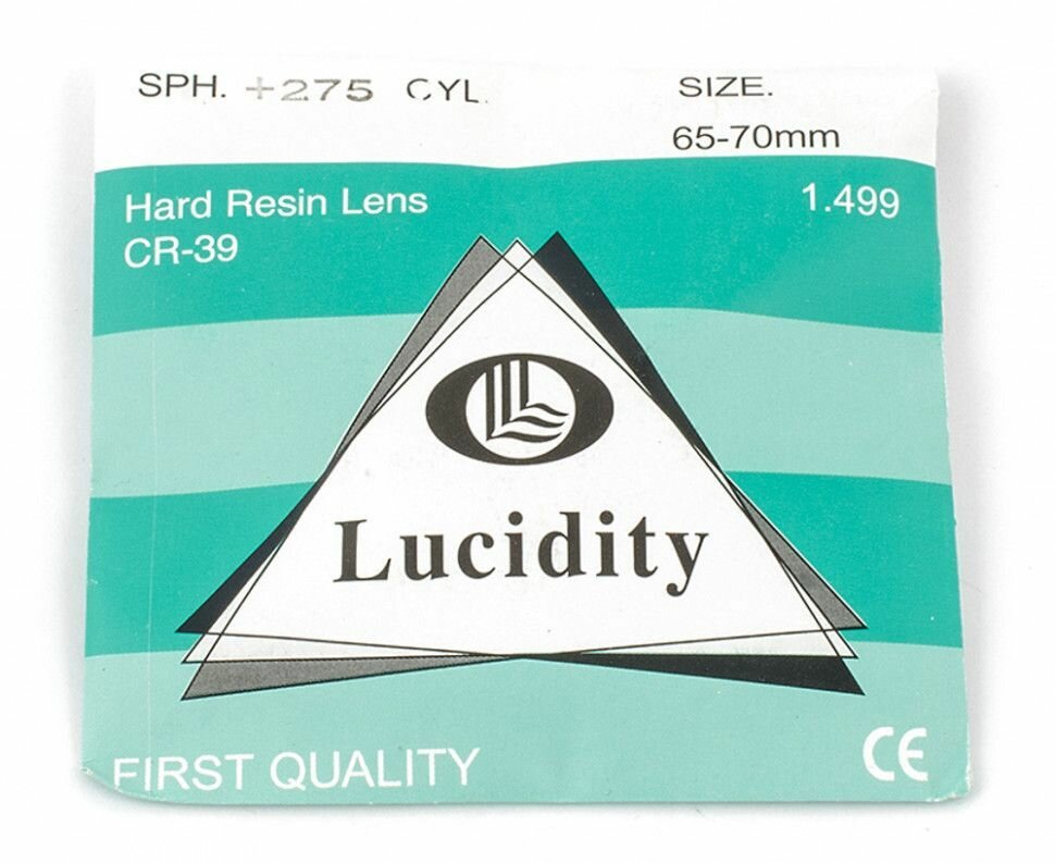 Полимерные линзы LUCIDITY CR-39 1.49 D70 -3.75 ИЛМ-1-3.75
