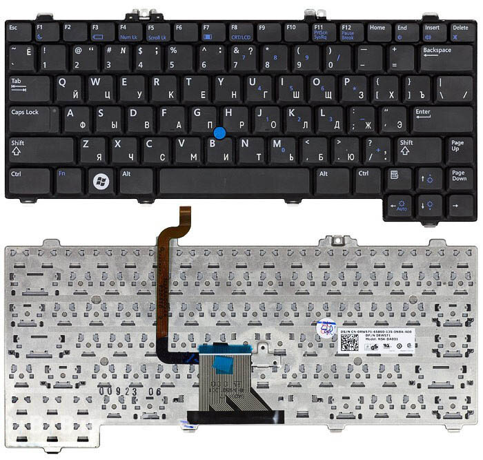 Клавиатура для ноутбука Dell Latitude XT2 русская, черная с указателем