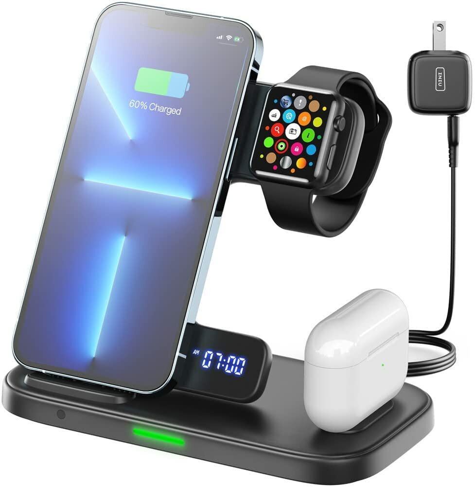 Беспроводная док-станция INIU I220 3 in 1 Wireless Charging Station 15W