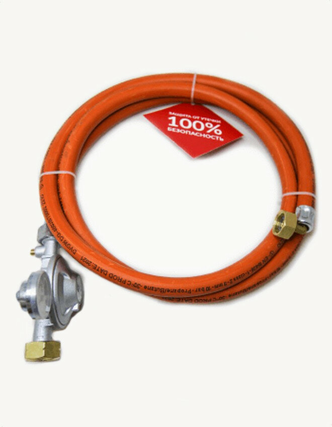 фото HPC Research Комплект подключения газ.плит HPC Research LUX G1/2-RH 1 метр, Зеленый / Оранжевый