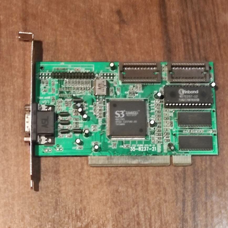 Видеокарта S3 Trio 64V2/DX/GX 1MB PCI SDR 60MHz лот2
