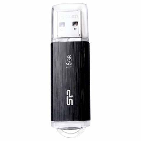 Флеш-диск 16 GB, SILICON POWER Blaze B02, USB 3.1, черный