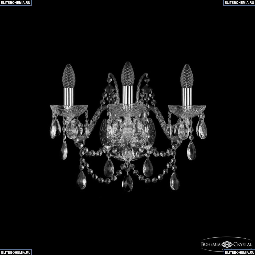 Бра Bohemia Ivele Crystal 1411 1411B/3/160 Ni - фото №1