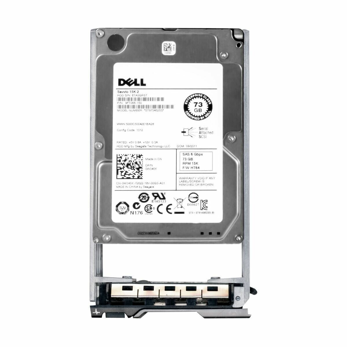 Жесткий диск Dell SFF SAS 72Gb 15K Hot-Plug DP 2.5 0W345K