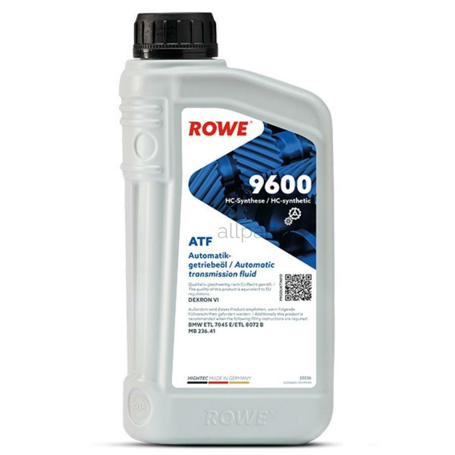 ROWE 25036-0010-99 Масло трансмиссионное ROWE 1л НС-синтетика HIGHTEC ATF 9600 DEXRON VI
