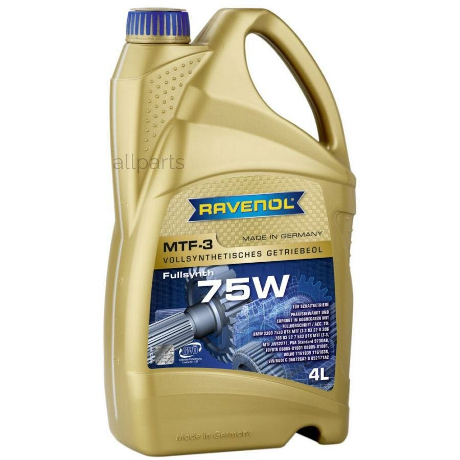 RAVENOL 4014835719897 Масло трансмиссинное RAVENOL 4л MTF -3 SAE 75W