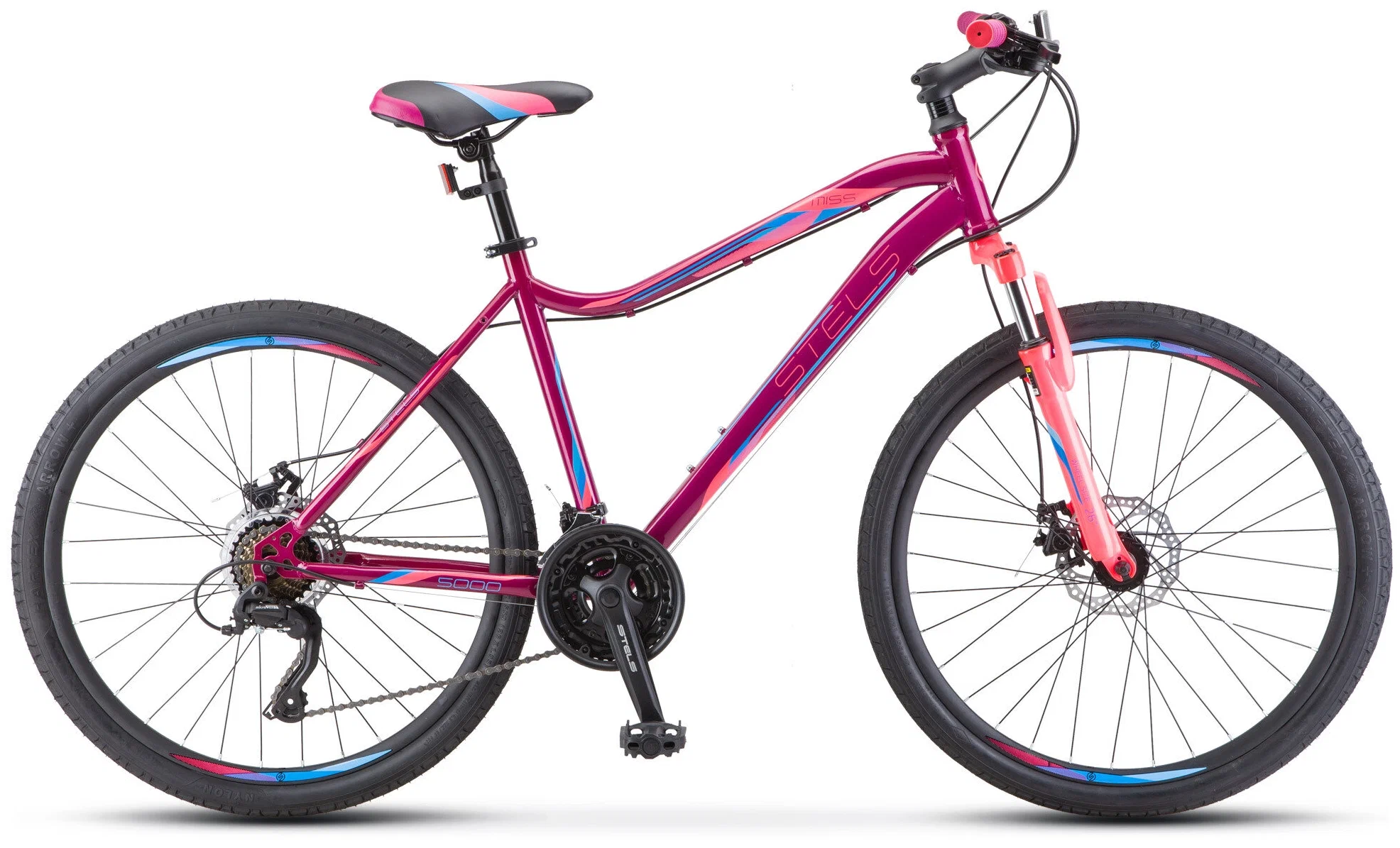 Велосипед STELS Miss-5000 V 26" V050 LU096326 LU089377 18" Фиолетовый/розовый 2021