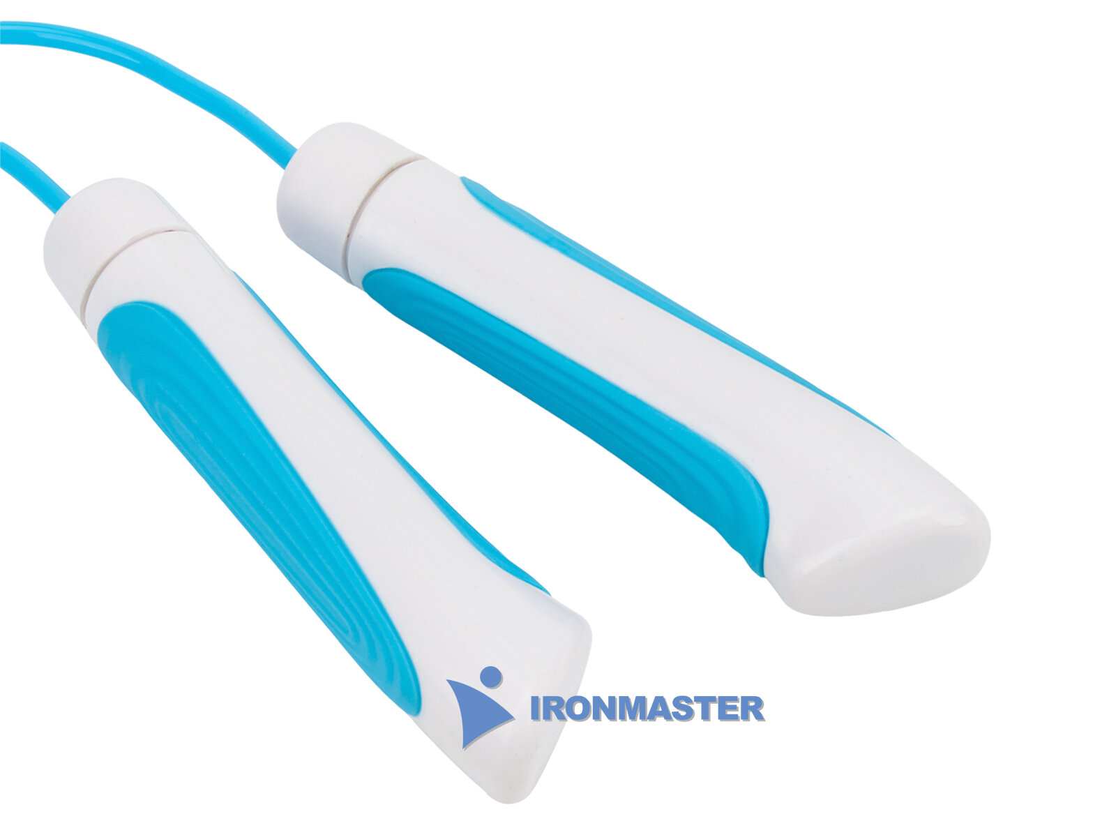 Скакалка Ironmaster 300см белый/синий - фото №3