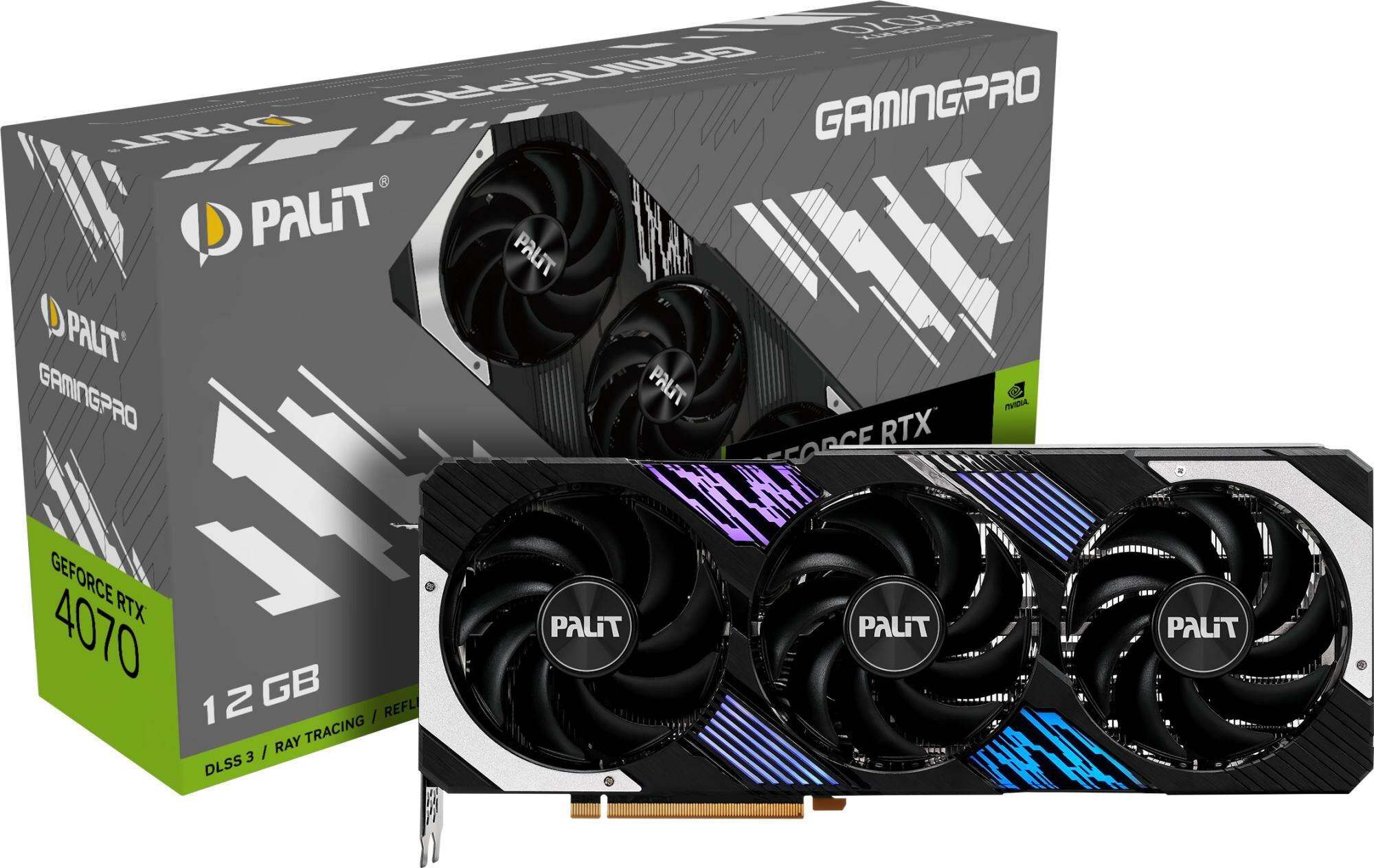 Видеокарта PALIT GeForce RTX 4070 GAMINGPRO 12G (NED4070019K9-1043A) - фото №1