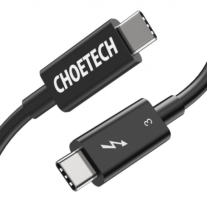 Кабель Choetech XCC-1028 USB C 4.0 PD 100 Вт 0.8м черный