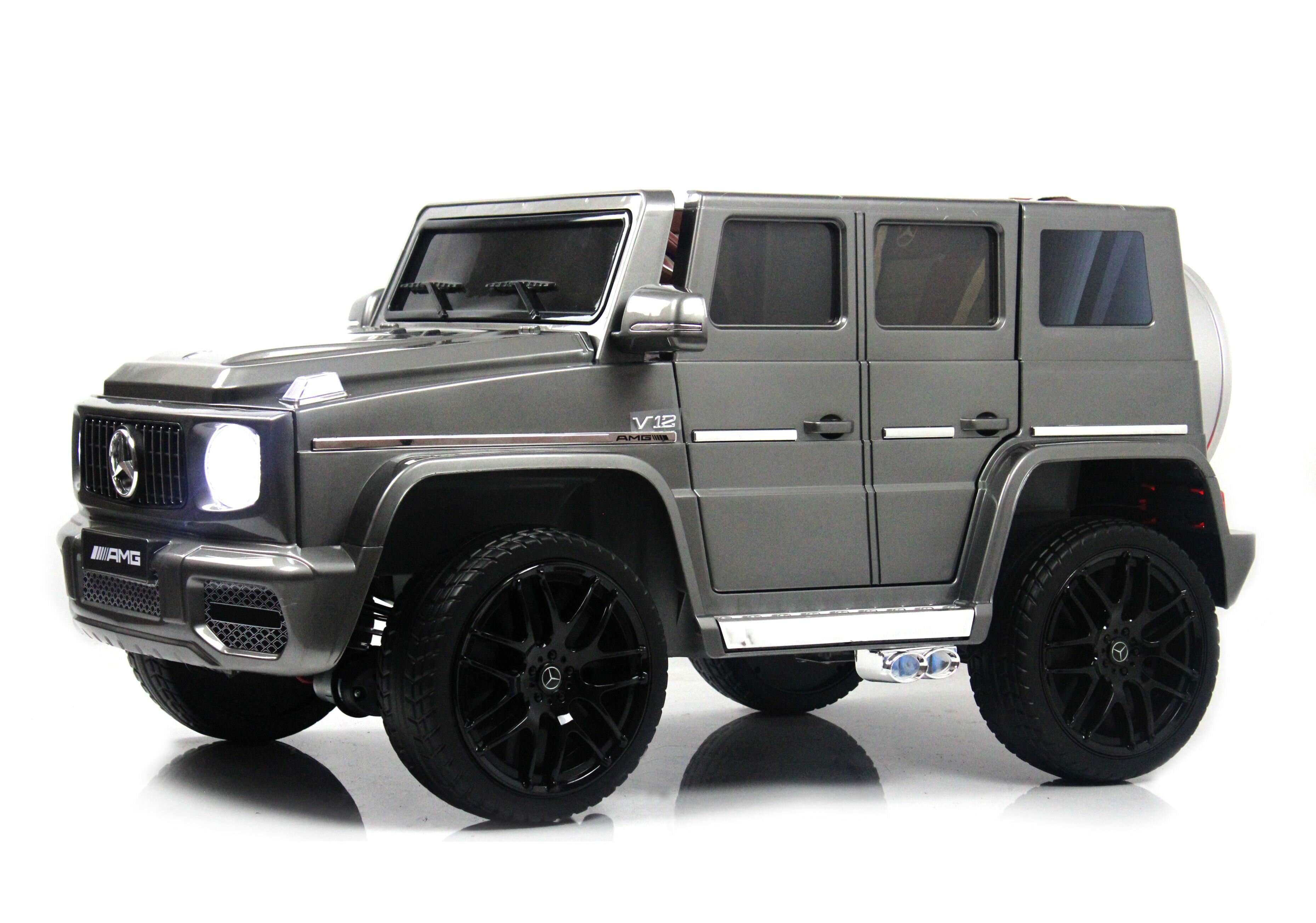 Rivertoys Детский электромобиль Mercedes-Benz G65 (E111EE) серый глянец