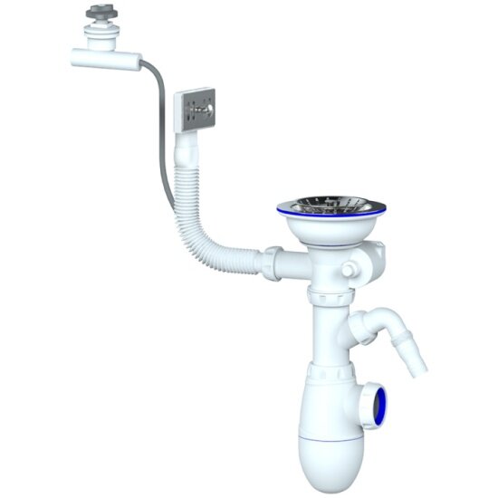 фото Сифон Unicorn B610V автомат для мойки с прямоугольным переливом